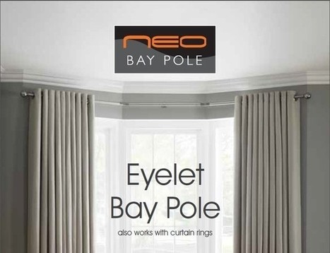 Neo Premium 35mm Eyelet Bay Window Curtain Pole