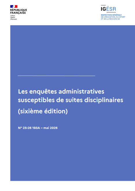 Les enqu&ecirc;tes administratives susceptibles de suites disciplinaires | Divers | Scoop.it