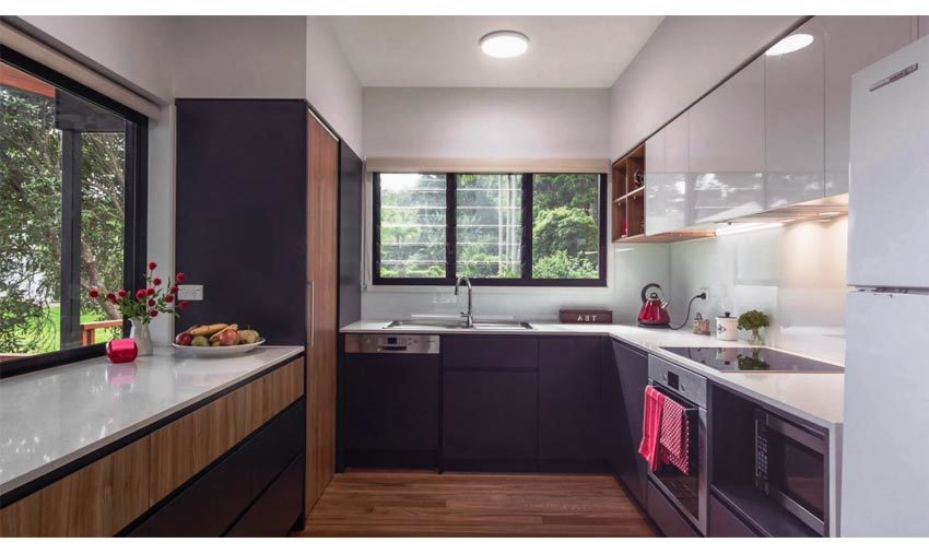 U Shaped Modular Kitchen Designs In Delhi Indi,Low Budget Small Space Small Office Interior Design
