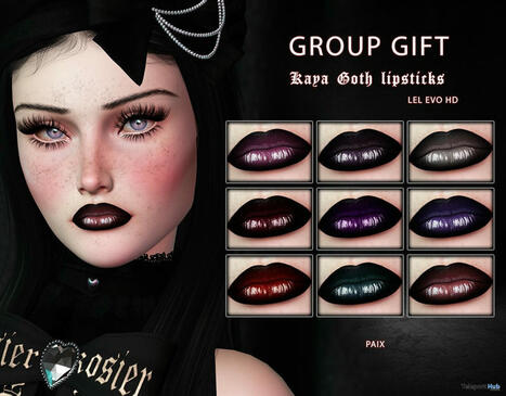 Kaya Gothic Lipsticks October 2025 Group Gift by PAIX | Teleport Hub - Second Life Freebies | Second Life Freebies | Scoop.it