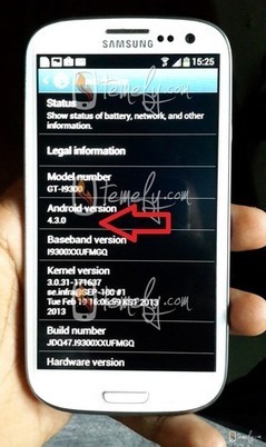 Samsung GALAXY S3 appeared with Android 4.3 | Mobile Technology | Scoop.it