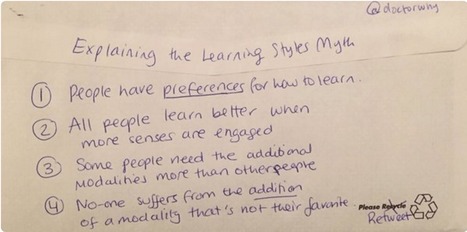 The Learning Styles myth debunked on the back of an envelope | Leading Schools | Scoop.it