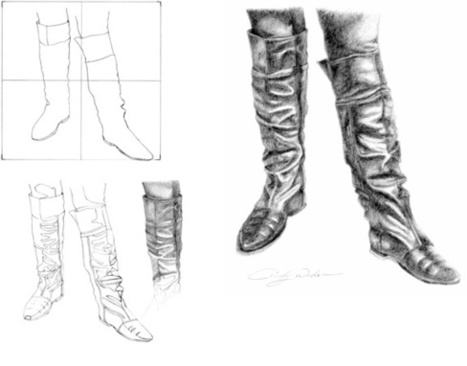 Shiny Leather Boots by Cindy Wider | Drawing and Painting Tutorials | Scoop.it