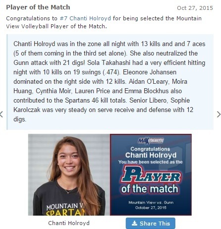 M-A girls extend PAL Bay Division volleyball lead | Chanti Holroyd | Scoop.it