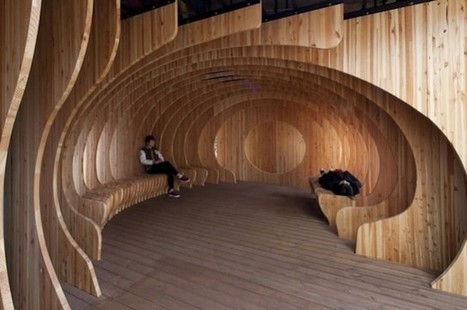 Wooden Rest Space in Seoul | Landart, art environnemental | Scoop.it