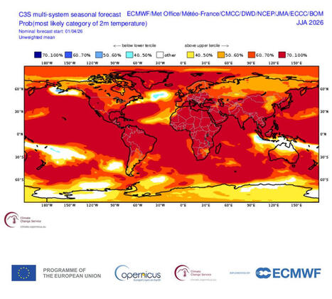 L&rsquo;&eacute;t&eacute; qui arrive inqui&egrave;te d&eacute;j&agrave; les m&eacute;t&eacute;orologues : la carte de Copernicus vire au rouge fonc&eacute; pour 90 % de la plan&egrave;te ! | Plan&egrave;te DDurable | Scoop.it