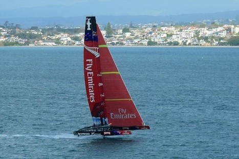 Emirates Team NZ foiling on Waitemata Harbour | Wing sail technology | Scoop.it