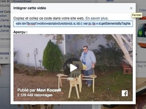 Vous pouvez intégrer des vidéos Facebook facilement sur votre site Web (Embed) | Geeks | Scoop.it