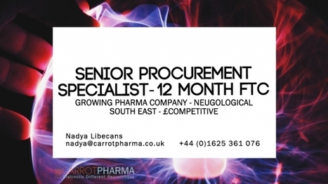 Senior Procurement Specialist | South East Jobs | Quality Assurance and Supply Chain, Procurement Recruitment | Jobs from | Lean Six Sigma Jobs | Scoop.it