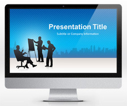 Widescreen Business Conference Blue PowerPoint Template (16:9) | PowerPoint and Presentations | Scoop.it