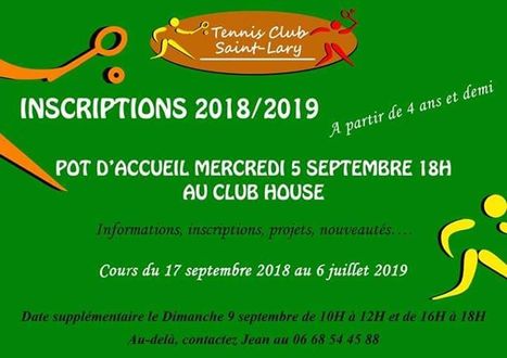 Inscriptions au Tennis Club de Saint-Lary Soulan le 9 septembre | Vallées d'Aure & Louron - Pyrénées | Scoop.it