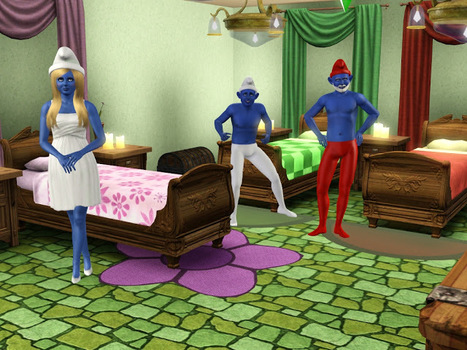 Sil Fantasy: 3 stroumpfs en sims (et leur maison) | Les Sims | Scoop.it