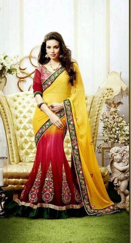 Fish hot sale saree style