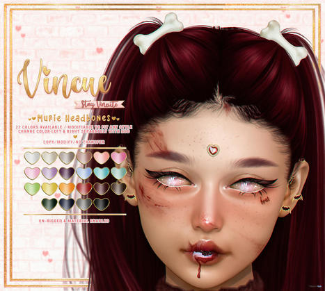 Murie HeadBones October 2022 Group Gift by Vincue | Teleport Hub - Second Life Freebies | Second Life Freebies | Scoop.it