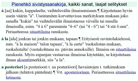 Pienehkö sivistyssanakirja, laajat selitykset | 1Uutiset - Lukemisen tähden | Scoop.it