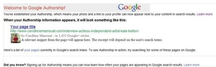 Google welcomes Authorship Program participants with email | Readin', 'Ritin', and (Publishing) 'Rithmetic | Scoop.it