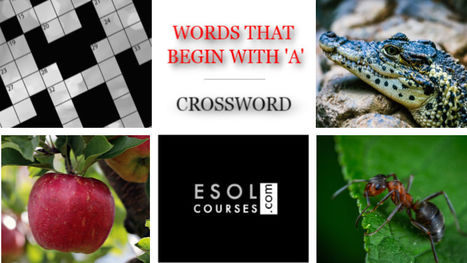 English Words Beginning With A - Easy ESL Crossword Puzzle | English Word Power | Scoop.it