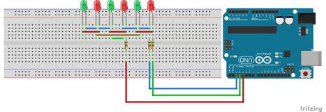 Controla una matriz de LEDs con Arduino con Charlie Plexing | LabTIC - Tecnología y Educación | Scoop.it