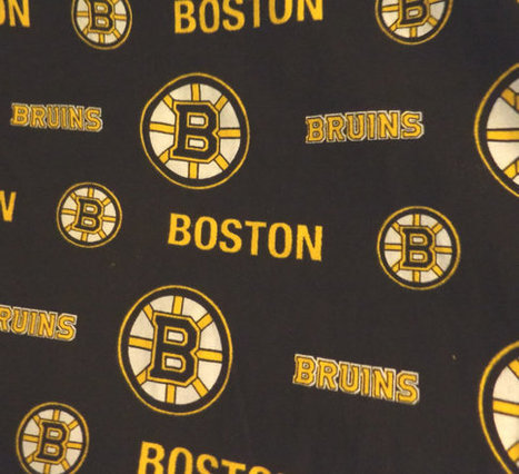 Boston Bruins NHL cotton fabric remnant scrap piece material for crafts 4 pieces by ilPiccoloGiardino | Boston, you're my home | Scoop.it