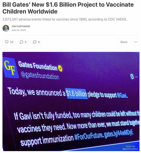 The Gates Foundation has announced a commitment of $1.6 billion over the next five years to support Gavi, the Vaccine Alliance’s worldwide crusade to inject children and “the world’s most vulnerabl... | Hésitations Vaccinales: Observatoire HESIVAXs | Scoop.it