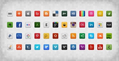 Social Media Icon Set - 365psd | G-Tips: Design Ressources | Scoop.it