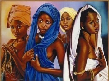Arts Afrique: Tr&egrave;s belle peinture de 3 femmes Africaines | Actions Panafricaines | Scoop.it