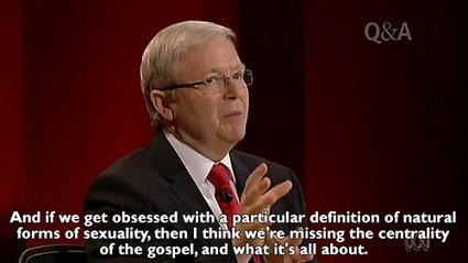 Kevin Rudd smashes a pastor’s views on marriage equality in Q&A session | In The Name Of God | Scoop.it