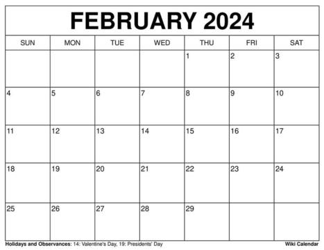 Year 2024 Calendar Printable with Holidays - Wiki Calendar