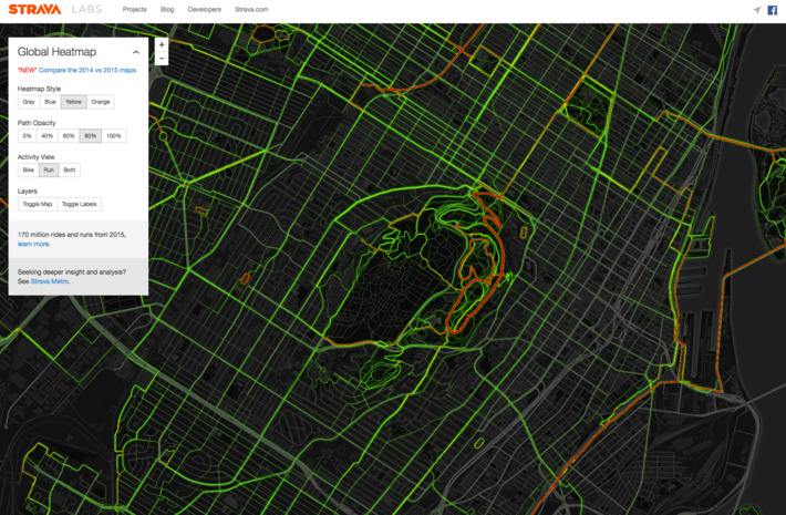 Strava 170M rides&runs #Heatmap shows most popular #bike & #run trails of 2015 with #BigData #GPS #crowdsourcing | WHY IT MATTERS: Digital Transformation | Scoop.it