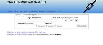 This Link Will Self Destruct - Create Links to Share for a Limited Period of Time | TIC & Educación | Scoop.it