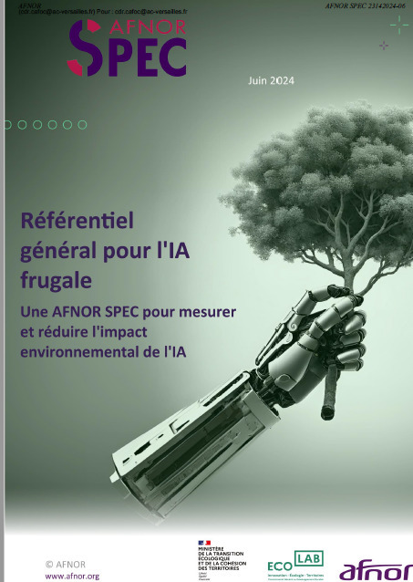 Publication du référentiel général pour l'IA frugale : s'attaquer à l'impact environnemental de l'IA et défendre la diffusion de l'IA frugale | L' IA en formation | Scoop.it