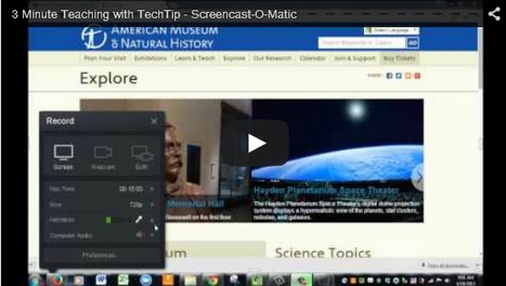 Our Newest 3 Minute Tech Tool Tutorial: Screencast-O-Matic | Eclectic Technology | Scoop.it