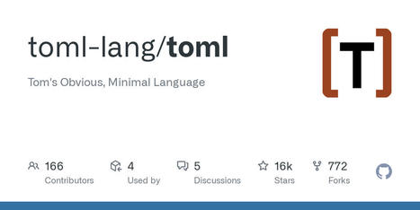 toml-lang/toml: Tom's Obvious, Minimal Language | Devops for Growth | Scoop.it