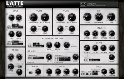 FREEWARE (VST.Win) Download Free Vintage sounds plug-in: Latte Free by MaxSynths | Music Producer Lab | Scoop.it