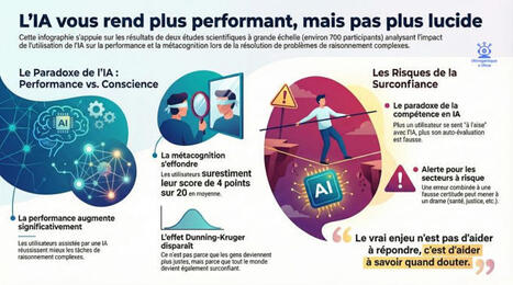 🧠 L&rsquo;IA vous rend plus performant. Elle ne vous rend pas plus lucide. C&rsquo;est le constat clinique d&rsquo;une &eacute;tude r&eacute;cente intitul&eacute;e "AI makes you smarter but none the wiser".&nbsp; | IAtus x IAtrog&eacute;nique | Scoop.it