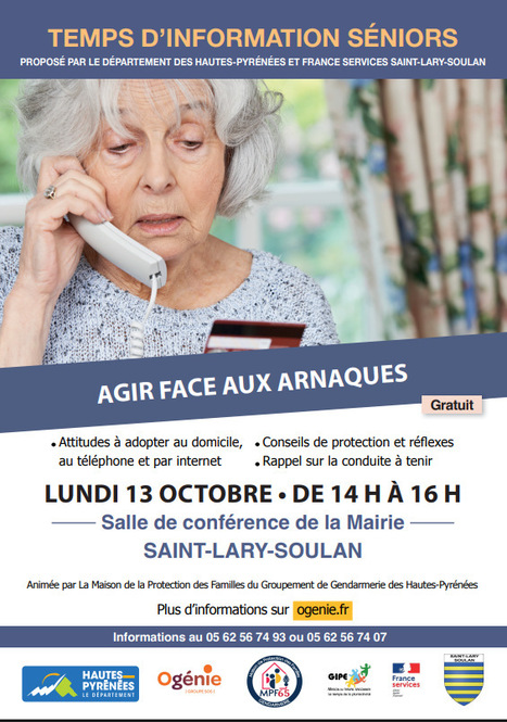 "Agir face aux arnaques" conférence à Saint-Lary Soulan le 13 octobre | Vallées d'Aure & Louron - Pyrénées | Scoop.it