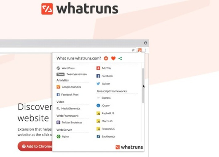 WhatRuns. Connaitre les technologies utilisées par un site web | TIC, TICE et IA mais... en français | Scoop.it