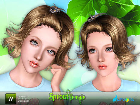 Newsea Sprout Female Hairstyle : GRATUIT pendant 24h sur TSR | Les Sims | Scoop.it