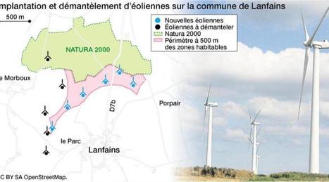 Lanfains. Les nouveaux emplacements des six éoliennes | Biodiversité | Scoop.it