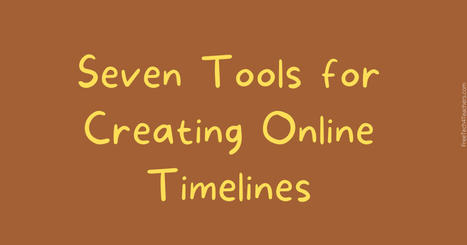 Free Technology for Teachers: Seven good tools for creating and publishing online timelines | Help and Support everybody around the world | Scoop.it