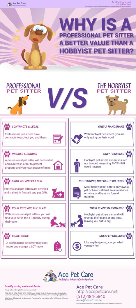 Professional and Hobbyist Pet Sitter infographic