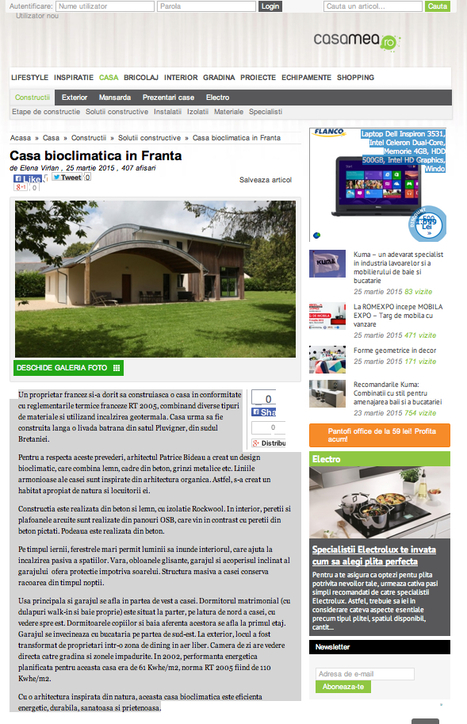 " Casa bioclimatica in Franta " -CasaMea.ro | Architecture, maisons bois & bioclimatiques | Scoop.it