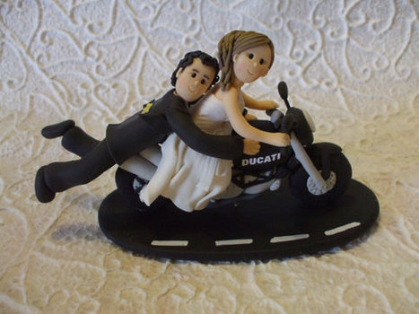 Customized  bride and groom on Ducati wedding cake topper | Ductalk: What's Up In The World Of Ducati | Scoop.it
