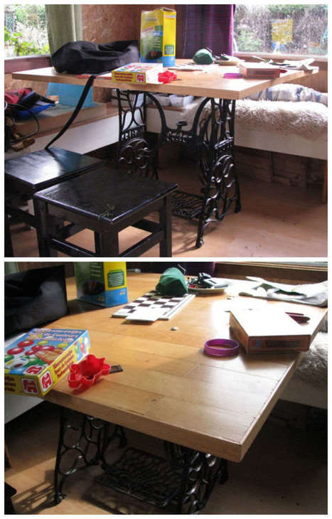 Wooden floor table | 1001 Recycling Ideas ! | Scoop.it