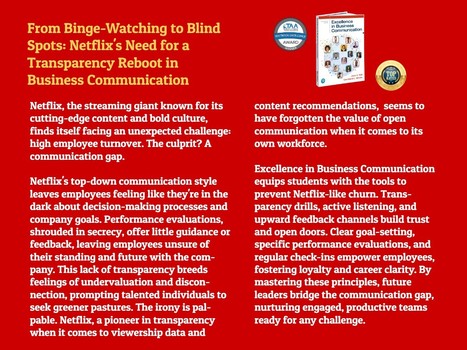 Netflix's Need for a Transparency Reboot in Business Communication | Teaching a Modern Business Communication Course | Scoop.it