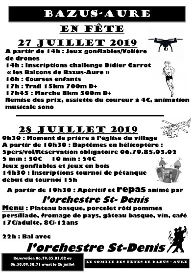 Bazus en f&ecirc;te les 27 et 28 juillet | Vall&eacute;es d'Aure & Louron - Pyr&eacute;n&eacute;es | Scoop.it