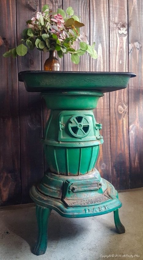 Recycling A Cast Iron Stove Into A Side Table | 1001 Recycling Ideas ! | Scoop.it
