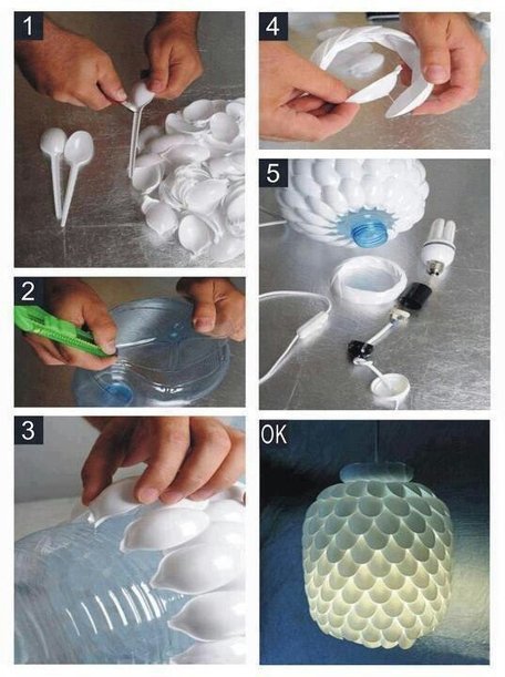 DIY: Plastic Spoons - iD Lights | 1001 Light ideas ! | Scoop.it