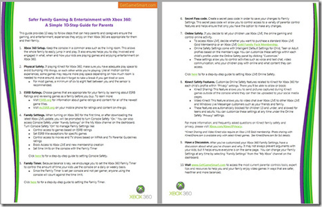 10-Step Guide for Safer Family Gaming & Entertainment with Xbox 360 | Kids-friendly technologies | Scoop.it