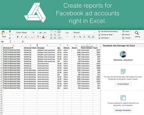 Facebook Ads Manager For Excel : un plugin officiel pour automatiser ses reportings | Ressources Community Manager | Scoop.it